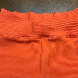 ✨ Cotton Candy Orange Ribbed Active/ Biker Shorts M/L